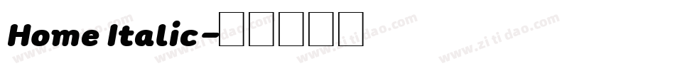 Home Italic字体转换